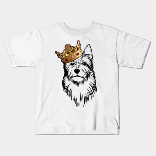 Australian Terrier Dog King Queen Wearing Crown Kids T-Shirt